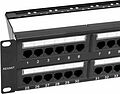 REXANT 02-0032 Панель коммутационная с кабельными органайзерами 19 quot;, 2U, 48 портов, UTP, RJ-45, CAT 5e REXANT PRO