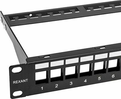 REXANT 02-0053 Панель коммутационная наборная 19 quot;, 1U, 24 порта, UTP REXANT PRO