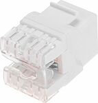 REXANT 02-0060 Модуль Keystone Jack RJ-45(8P8C), UTP неэкранированный, CAT 5e, тип 180 градусов, белый REXANT PRO