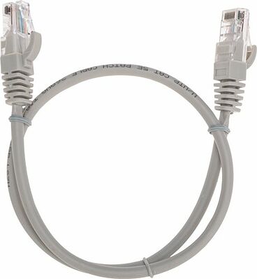 REXANT 02-0100-05 Патч-корд U/UTP, CAT 5e, RJ45-RJ45, 26AWG, LSZH, серый, 0,5м REXANT