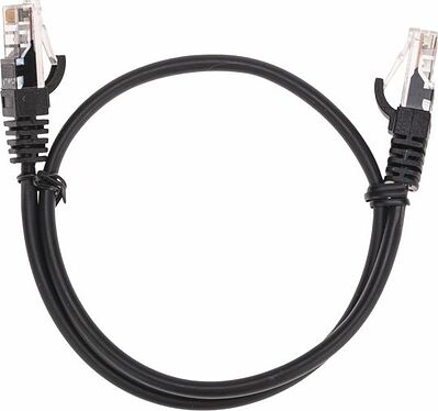 REXANT 02-0102-05 Патч-корд U/UTP, CAT 5e, RJ45-RJ45, 26AWG, LSZH, черный, 0,5м REXANT