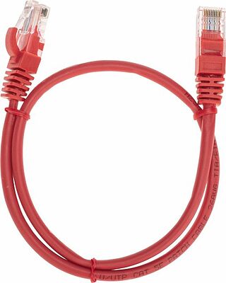 REXANT 02-0103-05 Патч-корд U/UTP, CAT 5e, RJ45-RJ45, 26AWG, LSZH, красный, 0,5м REXANT