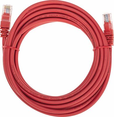 REXANT 02-0103-5 Патч-корд U/UTP, CAT 5e, RJ45-RJ45, 26AWG, LSZH, красный, 5м REXANT