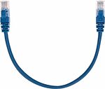 REXANT 02-0104-03 Патч-корд U/UTP, CAT 5e, RJ45-RJ45, 26AWG, LSZH, синий, 0,3м REXANT