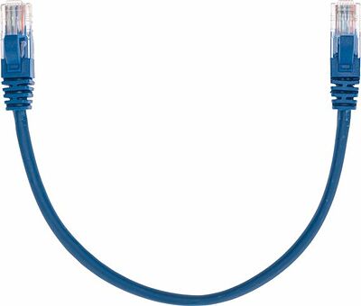 REXANT 02-0104-03 Патч-корд U/UTP, CAT 5e, RJ45-RJ45, 26AWG, LSZH, синий, 0,3м REXANT