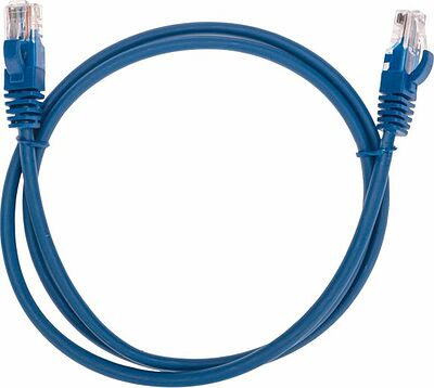 REXANT 02-0104-1 Патч-корд U/UTP, CAT 5e, RJ45-RJ45, 26AWG, LSZH, синий, 1м REXANT