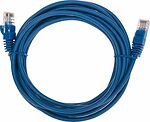 REXANT 02-0104-3 Патч-корд U/UTP, CAT 5e, RJ45-RJ45, 26AWG, LSZH, синий, 3м REXANT