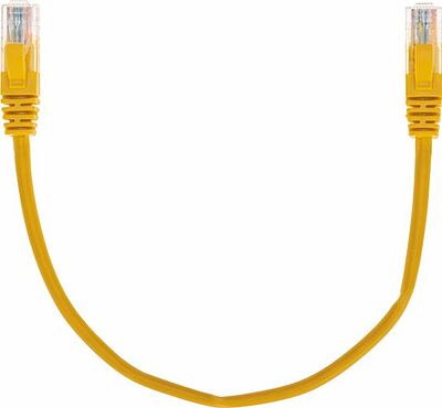 REXANT 02-0105-03 Патч-корд U/UTP, CAT 5e, RJ45-RJ45, 26AWG, LSZH, желтый, 0,3м REXANT