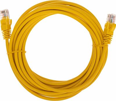 REXANT 02-0105-5 Патч-корд U/UTP, CAT 5e, RJ45-RJ45, 26AWG, LSZH, желтый, 5м REXANT