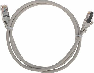 REXANT 02-0110-1 Патч-корд F/UTP, CAT 5e, RJ45-RJ45, 26AWG, LSZH, серый, 1м REXANT