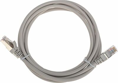 REXANT 02-0110-2 Патч-корд F/UTP, CAT 5e, RJ45-RJ45, 26AWG, LSZH, серый, 2м REXANT