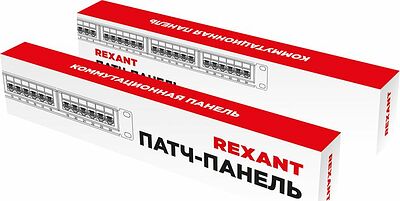 REXANT 02-0231 Панель коммутационная с кабельным органайзером 19 quot;, 1U, 24 порта, RJ-45, CAT 6, UTP REXANT PRO