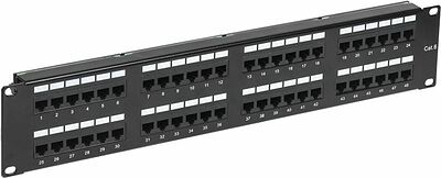 REXANT 02-0232 Панель коммутационная с кабельными органайзерами 19 quot;, 2U, 48 портов, RJ-45, CAT 6, UTP REXANT PRO