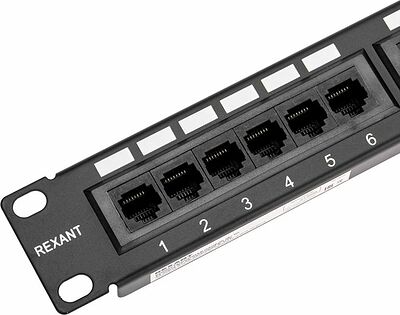 REXANT 02-0234 Панель коммутационная 19 quot; PRO, 1U, 24 порта, UTP, RJ-45, CAT 6 REXANT