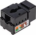 REXANT 02-0255 Модуль Keystone Jack RJ-45(8P8C), UTP неэкранированный, CAT 6, тип 90 градусов, черный REXANT PRO
