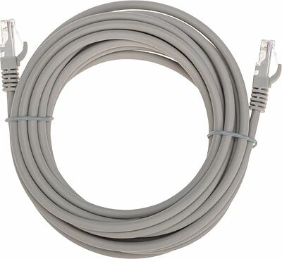 REXANT 02-0290-5 Патч-корд U/UTP, CAT 6, RJ45-RJ45, 26AWG, LSZH, серый, 5м REXANT
