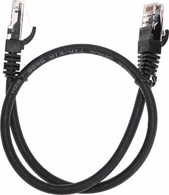 REXANT 02-0292-05 Патч-корд U/UTP, CAT 6, RJ45-RJ45, 26AWG, LSZH, черный, 0,5м REXANT