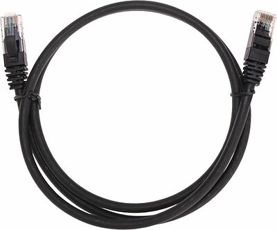 REXANT 02-0292-1 Патч-корд U/UTP, CAT 6, RJ45-RJ45, 26AWG, LSZH, черный, 1м REXANT