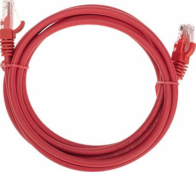 REXANT 02-0293-2 Патч-корд U/UTP, CAT 6, RJ45-RJ45, 26AWG, LSZH, красный, 2м REXANT