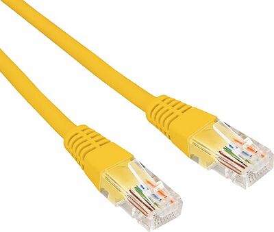 REXANT 02-0295-03 Патч-корд U/UTP, CAT 6, RJ45-RJ45, 26AWG, LSZH, желтый, 0,3м REXANT