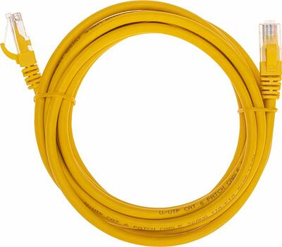REXANT 02-0295-3 Патч-корд U/UTP, CAT 6, RJ45-RJ45, 26AWG, LSZH, желтый, 3м REXANT