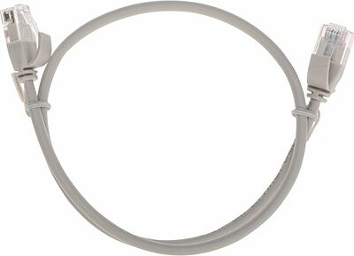 REXANT 02-0380-05 Патч-корд U/UTP, CAT 6A (10G), RJ45-RJ45, 28AWG, LSZH, серый, 0,5м REXANT