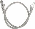 REXANT 02-0390-05 Патч-корд S/FTP, CAT 6A (10G), RJ45-RJ45, 28AWG, LSZH, серый, 0,5м REXANT