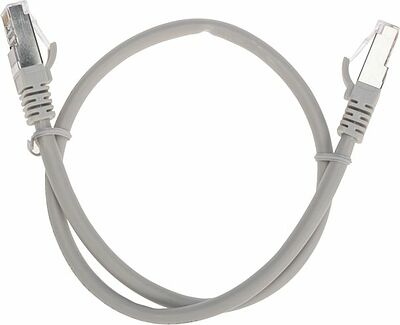 REXANT 02-0390-05 Патч-корд S/FTP, CAT 6A (10G), RJ45-RJ45, 28AWG, LSZH, серый, 0,5м REXANT