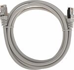 REXANT 02-0390-2 Патч-корд S/FTP, CAT 6A (10G), RJ45-RJ45, 28AWG, LSZH, серый, 2м REXANT