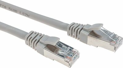 REXANT 02-0390-2 Патч-корд S/FTP, CAT 6A (10G), RJ45-RJ45, 28AWG, LSZH, серый, 2м REXANT
