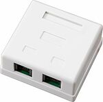 REXANT 03-0120 Розетка комбинированная внешняя, UTP RJ-45(8P8C) + RJ-11(6P-4C) REXANT 