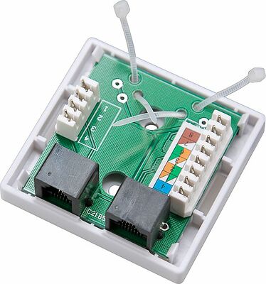 REXANT 03-0120 Розетка комбинированная внешняя, UTP RJ-45(8P8C) + RJ-11(6P-4C) REXANT 
