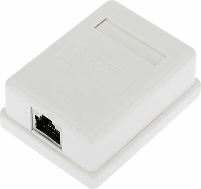 REXANT 03-0142 Розетка компьютерная внешняя, 1-порт FTP RJ-45 (8P8C), CAT 6 REXANT
