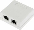 REXANT 03-0146 Розетка компьютерная внешняя, 2-порта FTP RJ-45 (8P8C), CAT 6 REXANT