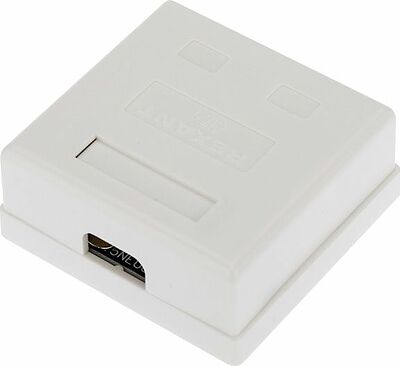 REXANT 03-0146 Розетка компьютерная внешняя, 2-порта FTP RJ-45 (8P8C), CAT 6 REXANT