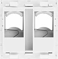 REXANT 03-0162 Вставка Mosaic 45x45, на 2 порта с прозрачной шторкой и увеличенным окном маркировки, белая REXANT 03-0162 Вставка Mosaic 45x45, на 2 порта с прозрачной шторкой и увеличенным окном маркировки, белая