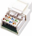 REXANT 03-1011 Модуль Keystone Jack RJ-45(8P8C), UTP, CAT 5e, тип 180 градусов, белый REXANT 