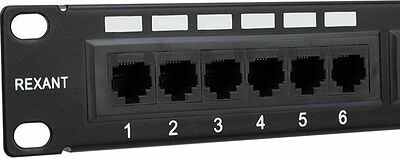 REXANT 04-0021 Панель коммутационная 19 quot;, 1U, 24 порта, UTP, RJ-45, CAT 5e REXANT