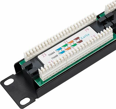 REXANT 04-0021 Панель коммутационная 19 quot;, 1U, 24 порта, UTP, RJ-45, CAT 5e REXANT