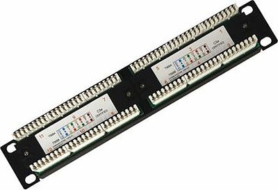 REXANT 04-0025 Панель коммутационная 10 quot;, 1U, 12 портов UTP, RJ-45, CAT 5e REXANT