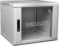 REXANT 04-0666-111 Настенный шкаф 19 quot; 6U 600×600×368 (ШxГxВ), дверь стекло, металлическая задняя стенка, боковые съемные стенки, RAL 7035 REXANT