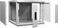 REXANT 04-1266-111 Настенный шкаф 19 quot; 12U 600×600×635 (ШxГxВ), дверь стекло, металлическая задняя стенка, боковые съемные стенки, RAL 7035 REXANT