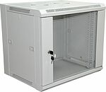 REXANT 04-2220 Шкаф настенный 19 quot; 6U 600×600×370мм (ШxГxВ) - передняя дверь стекло, боковые стенки съемные (разобранный), RAL 7035 REXANT PRO