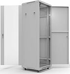REXANT 04-2315 Шкаф напольный 19 quot; 22U 600х1000мм, передняя дверь стекло, задняя дверь металл, RAL 7035 REXANT