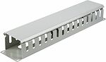 REXANT 04-2645 Органайзер кабельный горизонтальный с крышкой, 19'', 2U, глубиной 72 мм, металл, RAL 7035 REXANT