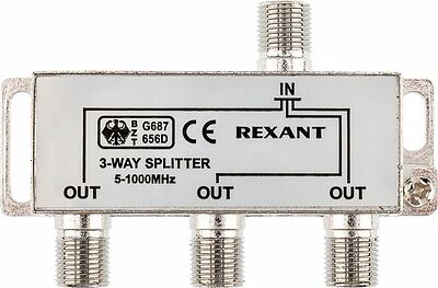 REXANT 05-6002 Делитель ТВх3 под F-разъем, 5-1000МГц REXANT