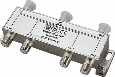 REXANT 05-6004 Делитель ТВх6 под F-разъем, 5-1000МГц REXANT