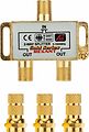 REXANT 05-6101-1 Делитель ТВх2 под F-разъем, 5-1000МГц, Gold (3 F-разъема в комплекте) REXANT
