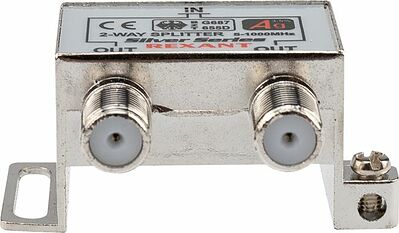 REXANT 05-6101 Делитель ТВx2 под F-разъем, 5-1000МГц, Silver (3 F-разъема в комплекте) REXANT