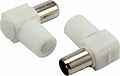 REXANT 06-0014-A Разъем антенный, штекер TV угловой, RG-6, белый, 1 шт, REXANT